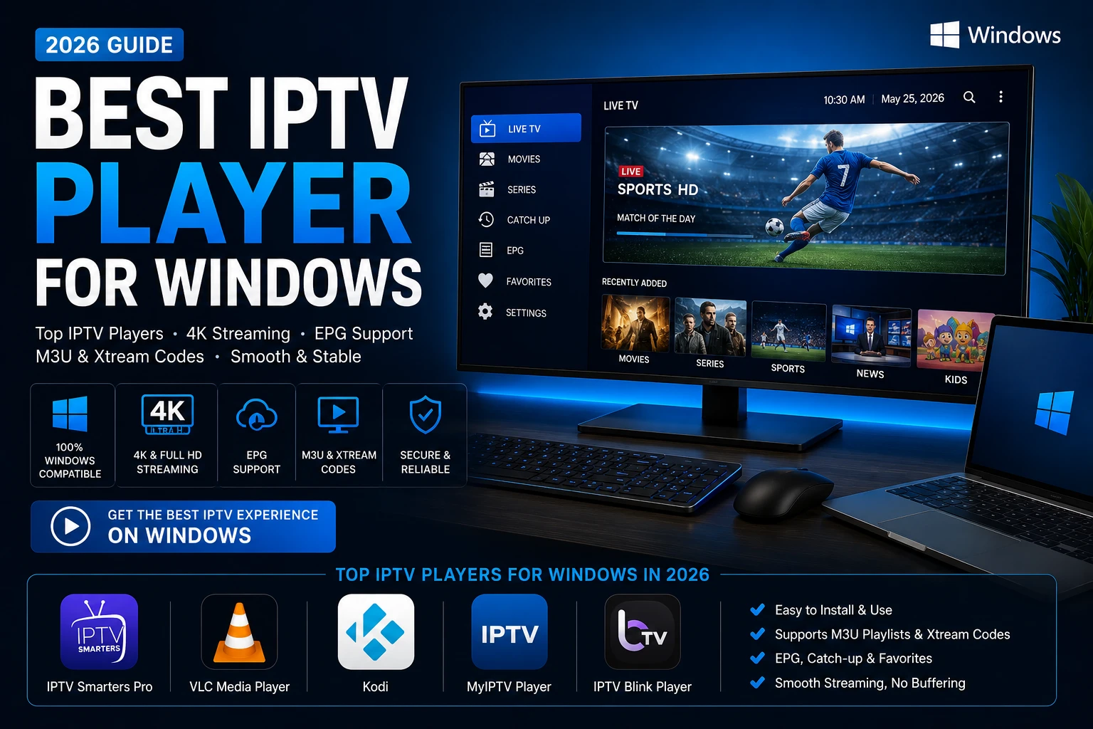 Best IPTV player for Windows in 2026 comparison and setup guide
