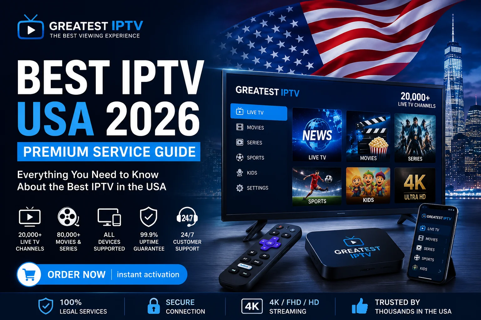 Best IPTV USA 2026 Premium Service Guide