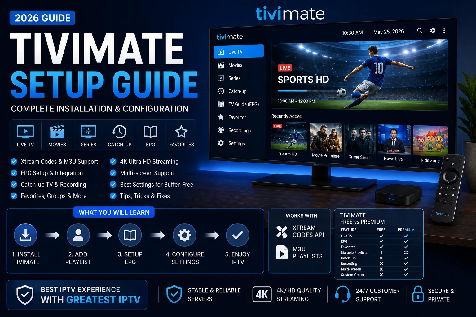 TiviMate setup guide 2026 with installation and configuration workflow